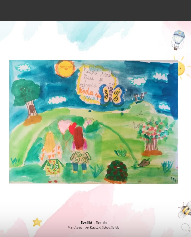 Евин рад учествовао на међународном такмичењу - "Радост свих људи је највећа када..."